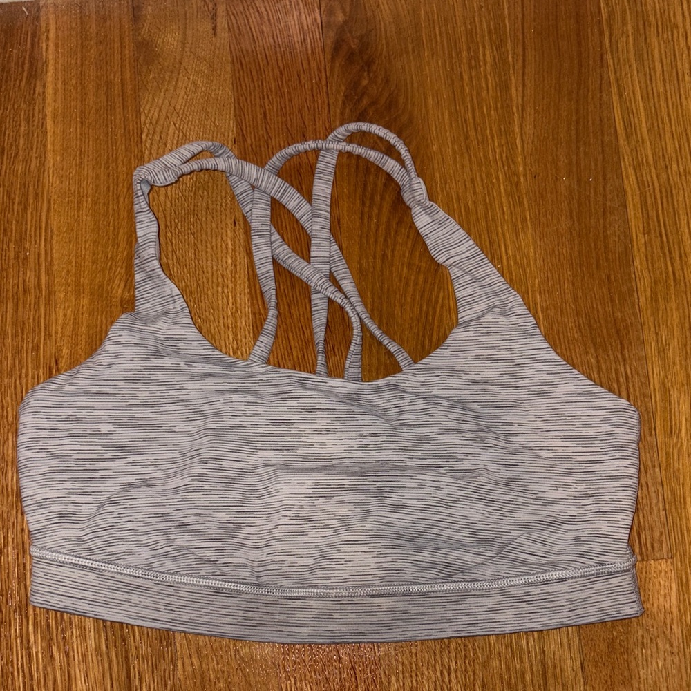 Gray Strappy Lululemon Sports Bra